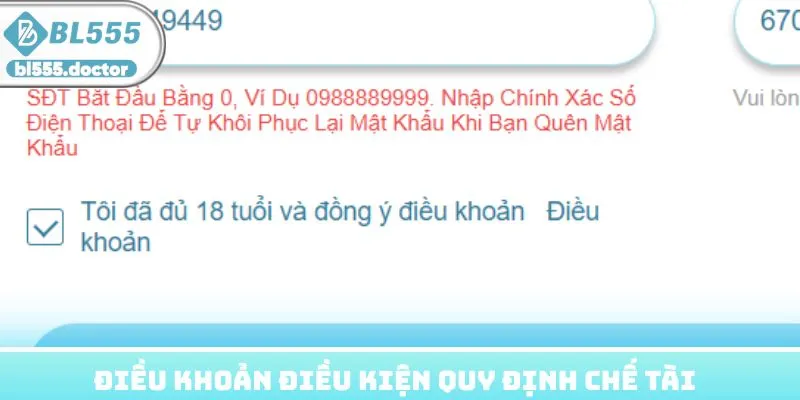 Điều khoản điều kiện quy định chế tài