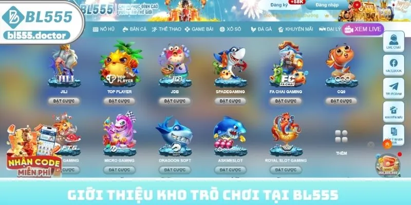 Giới thiệu kho trò chơi tại BL555