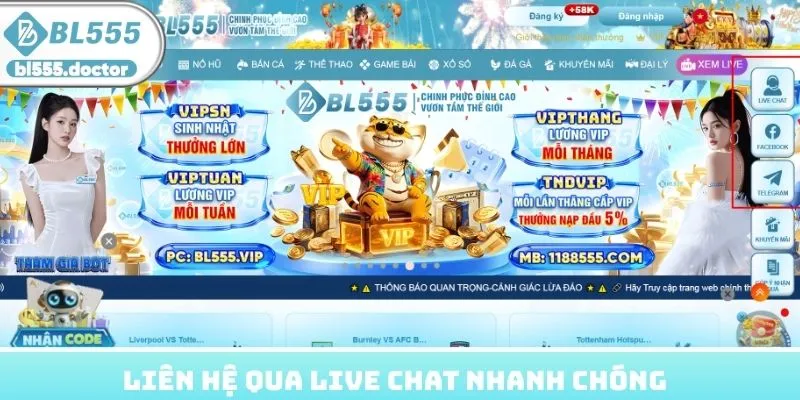 Liên hệ qua Live chat nhanh chóng